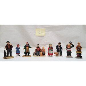 Lot of 8 Mixed Vintage Christmas Seasonal Village Figures - Lot C
